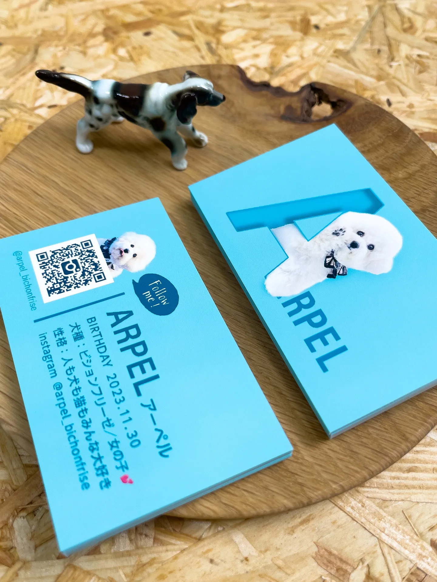 【うちの子名刺/アルファベットART/1頭デザイン】