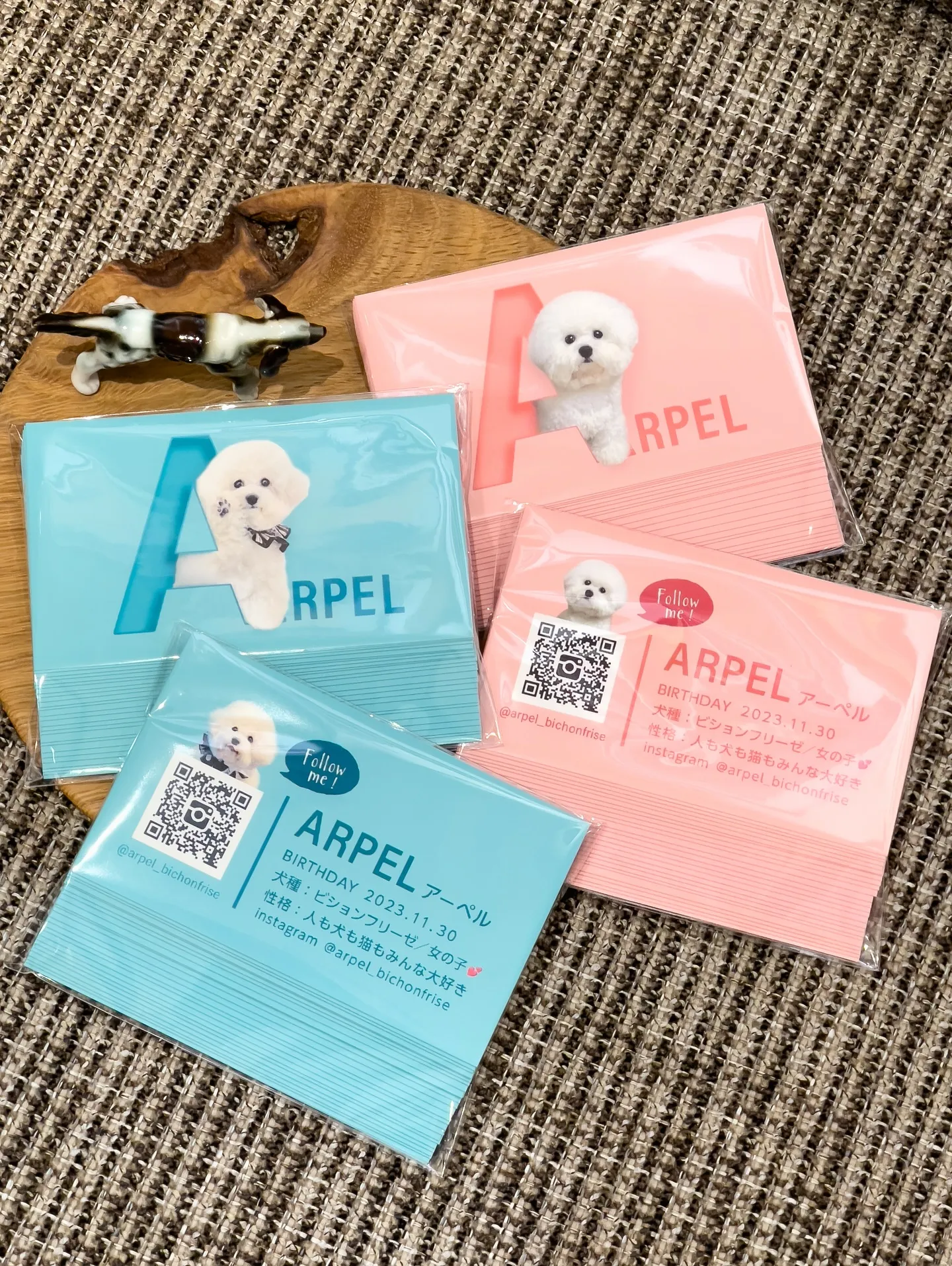 【うちの子名刺/アルファベットART/1頭デザイン】