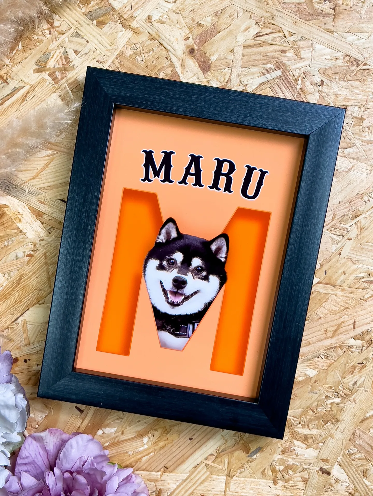 【アルファベットARTポスター／2L額縁／1頭デザイン】