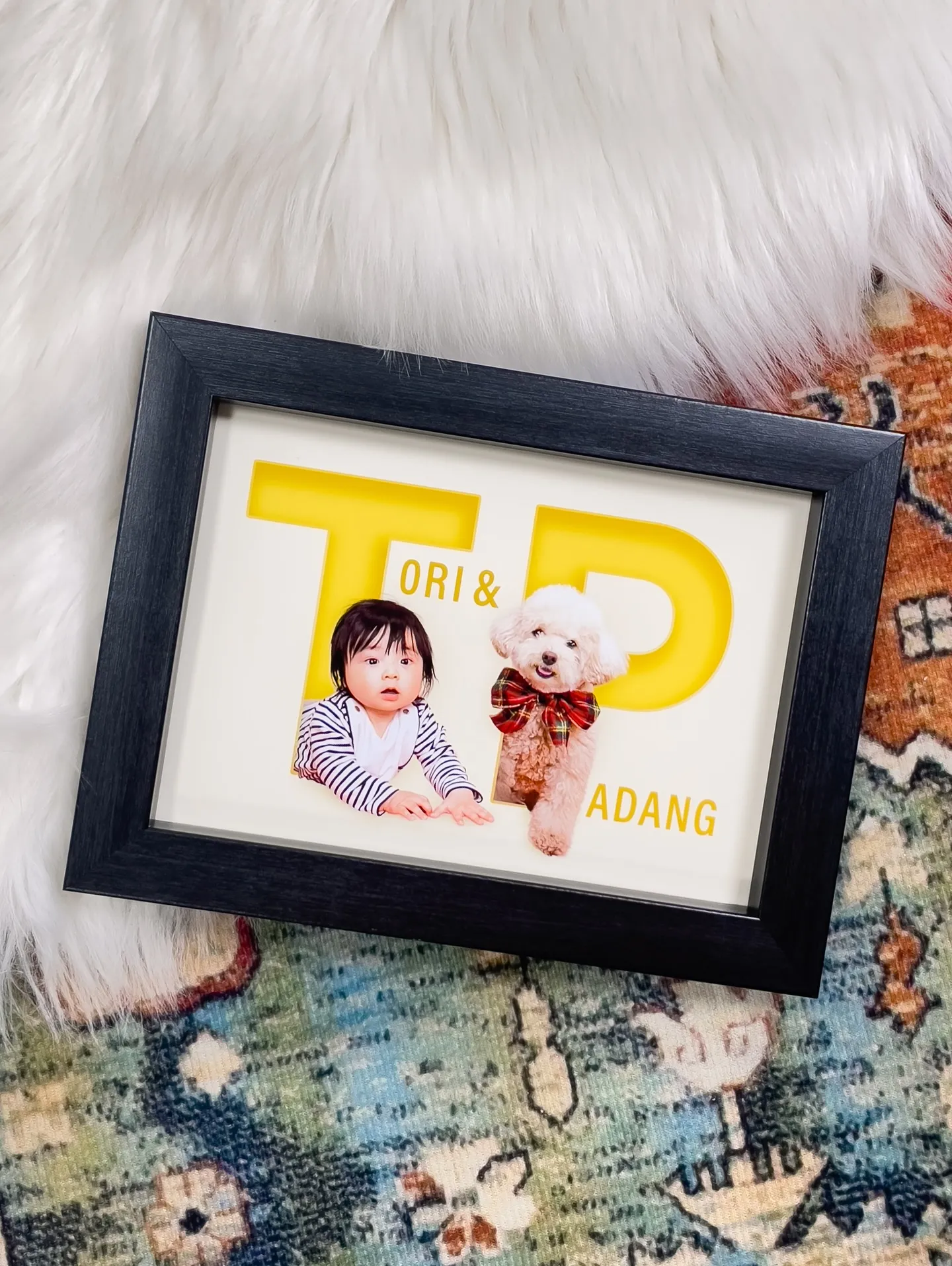 【アルファベットARTポスター／2L額縁／2人デザイン】