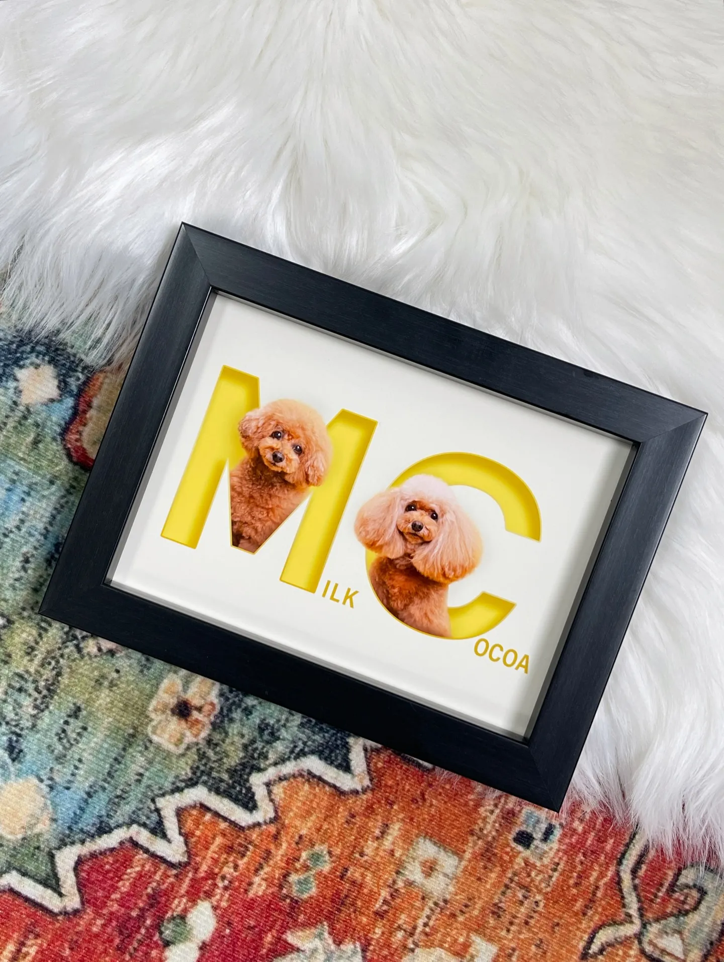 【アルファベットARTポスター／2L額縁／２頭デザイン】