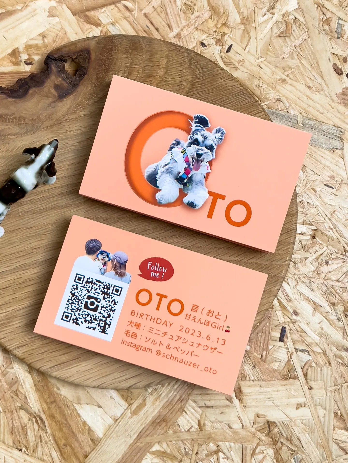 【うちの子名刺／アルファベットART／1頭デザイン】