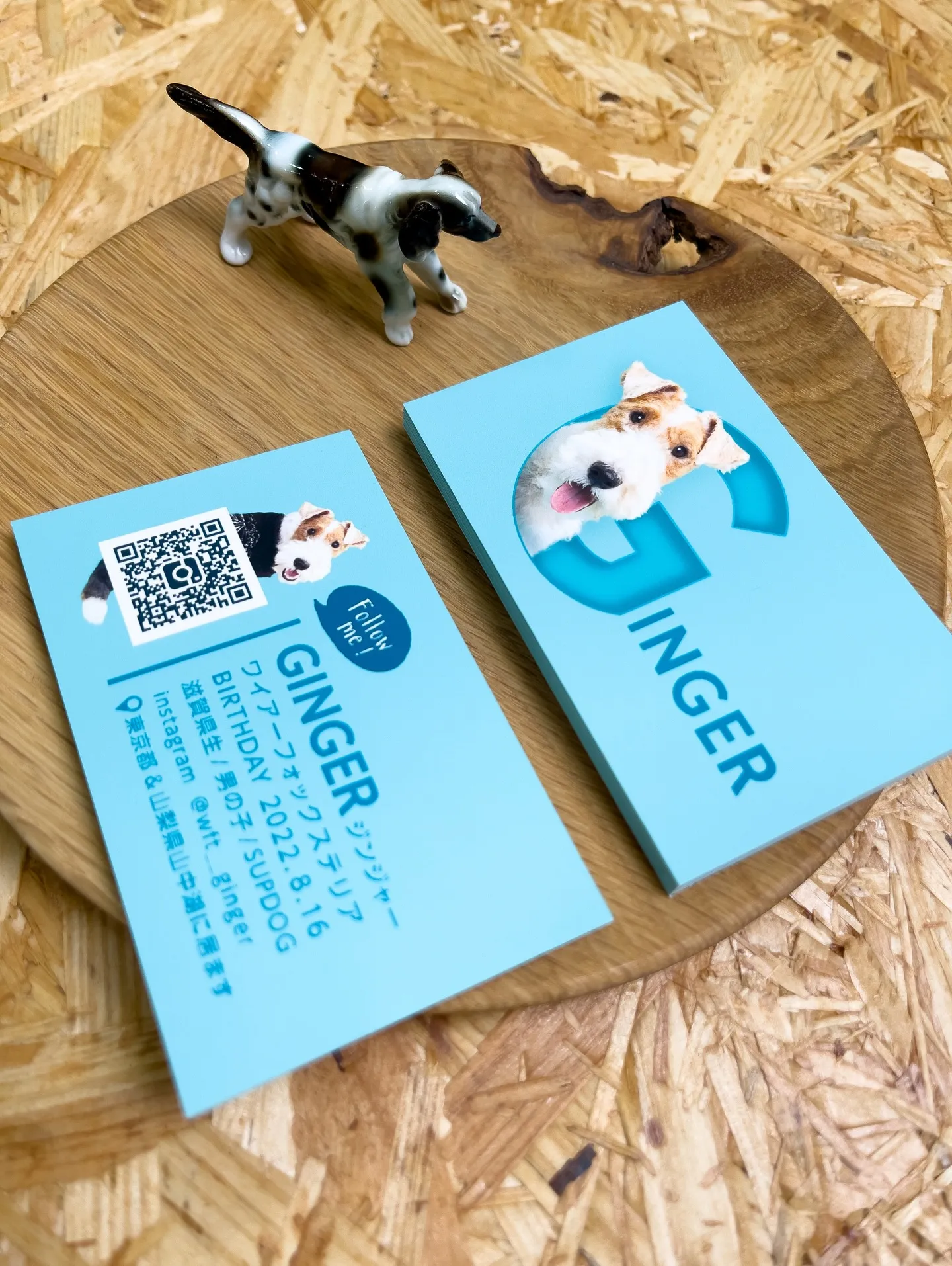 【うちの子名刺／アルファベットART／1頭デザイン】