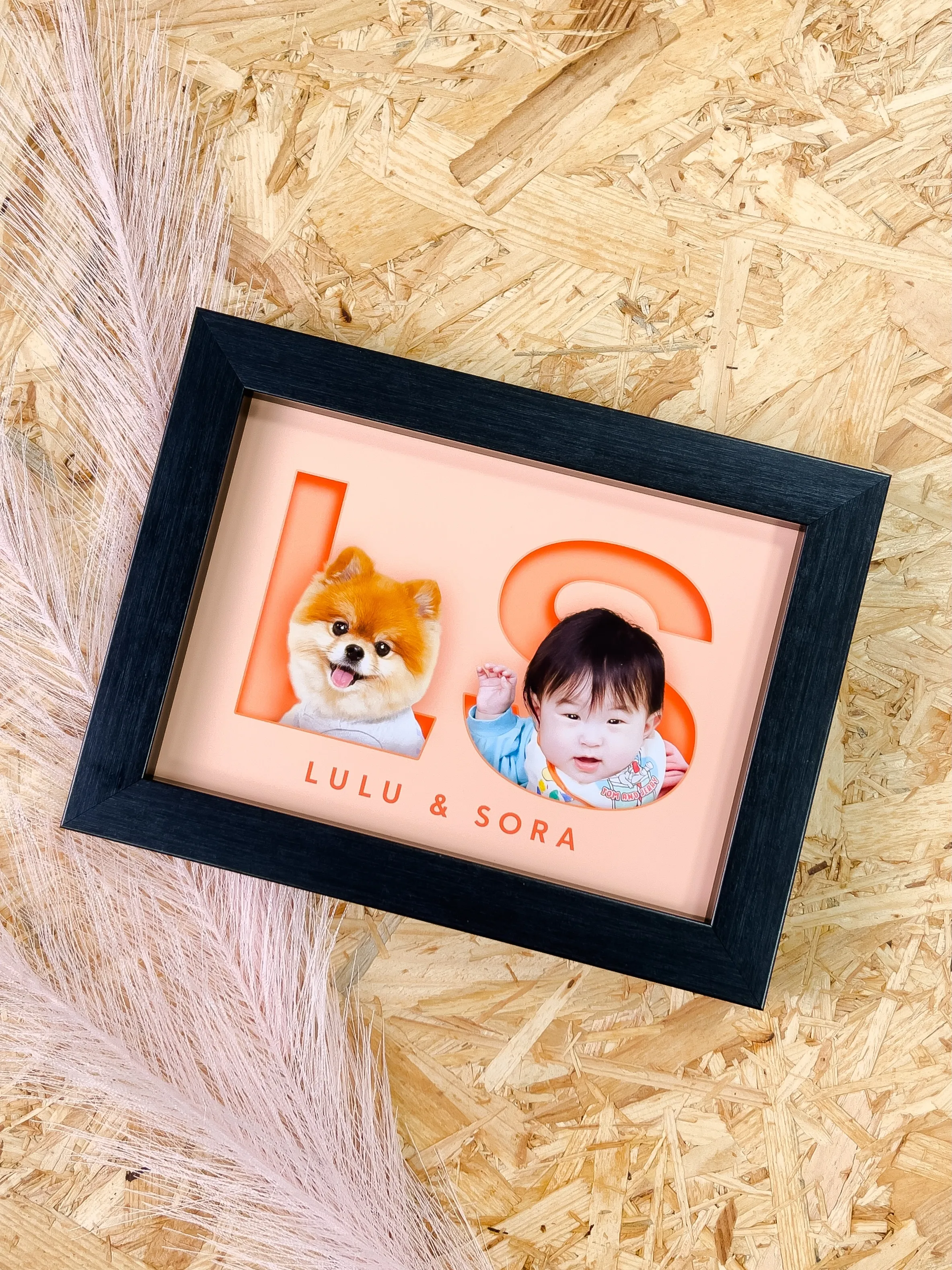 【BABY👶&1wan🐕アルファベットARTポスター/2L額...