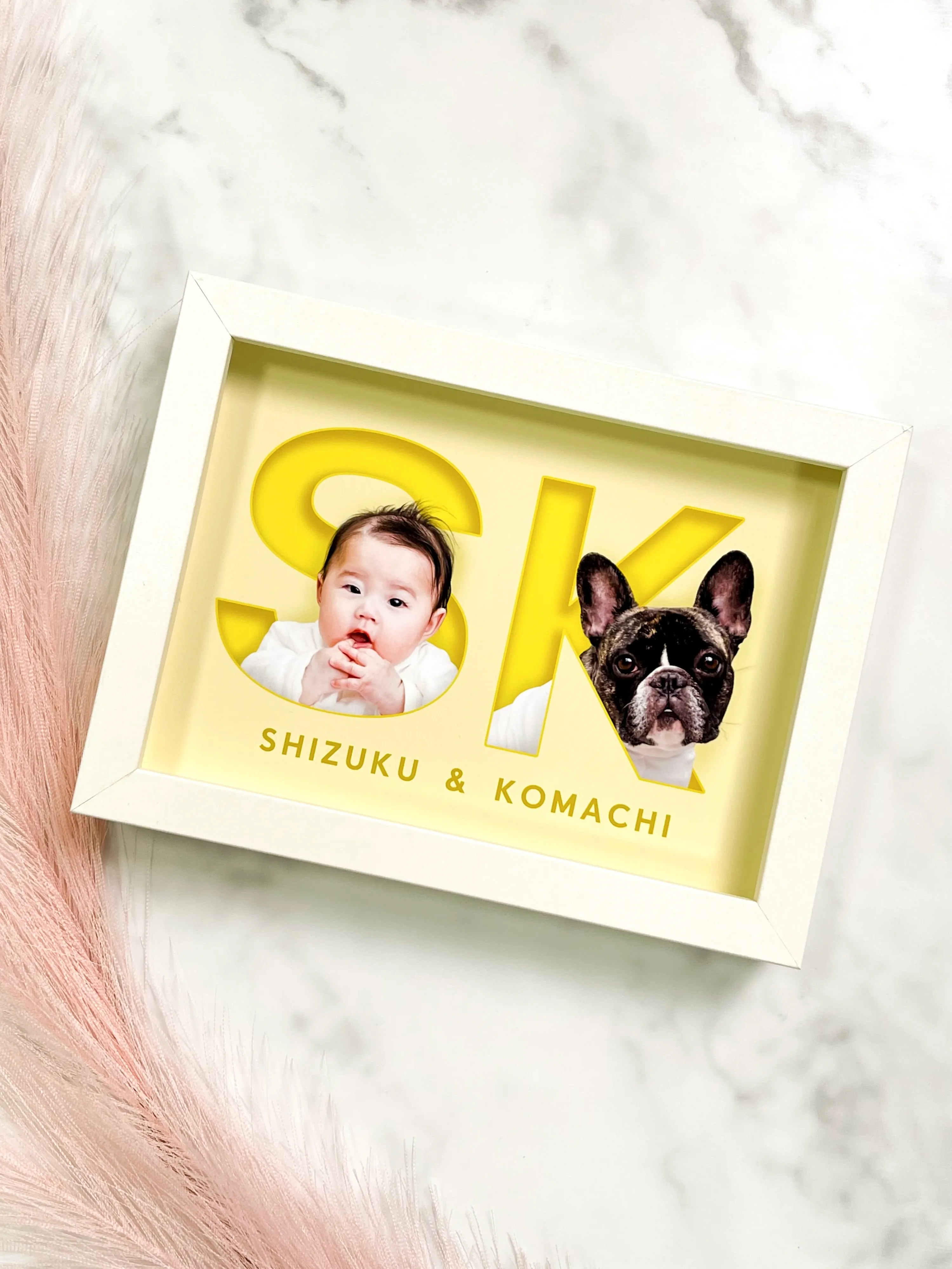 【BABY👶&1wan🐕アルファベットARTポスター/2L額...