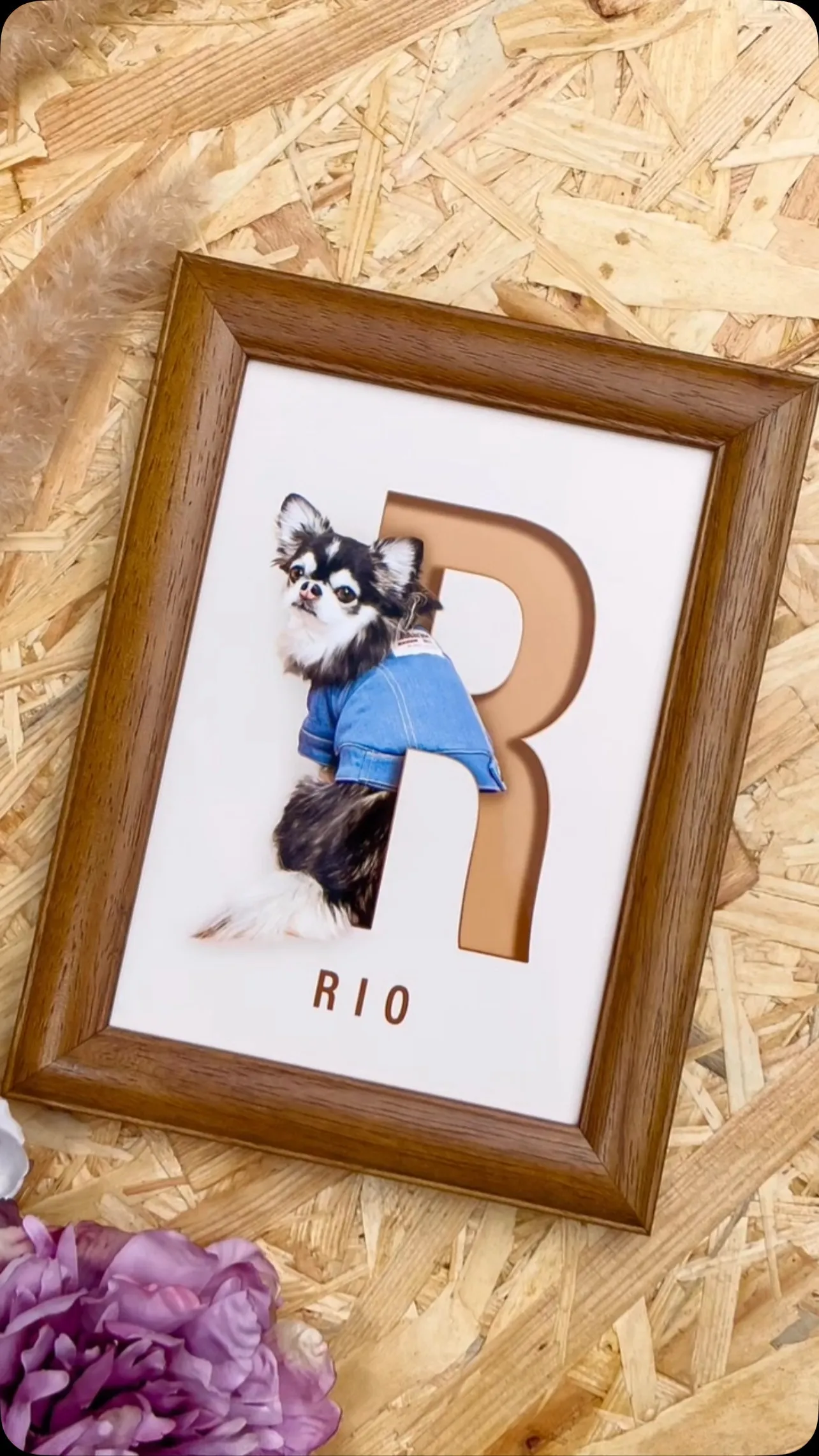 【アルファベットARTポスター／2L額縁／1頭デザイン】