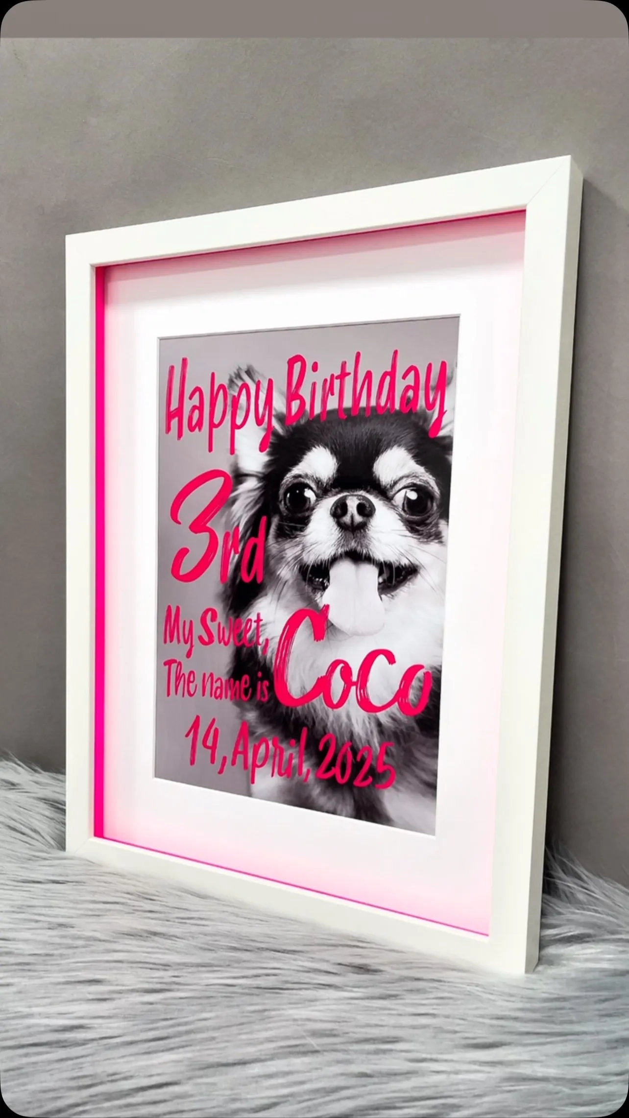 【ビビッドPainting ARTポスター／ネオンピンク／A...