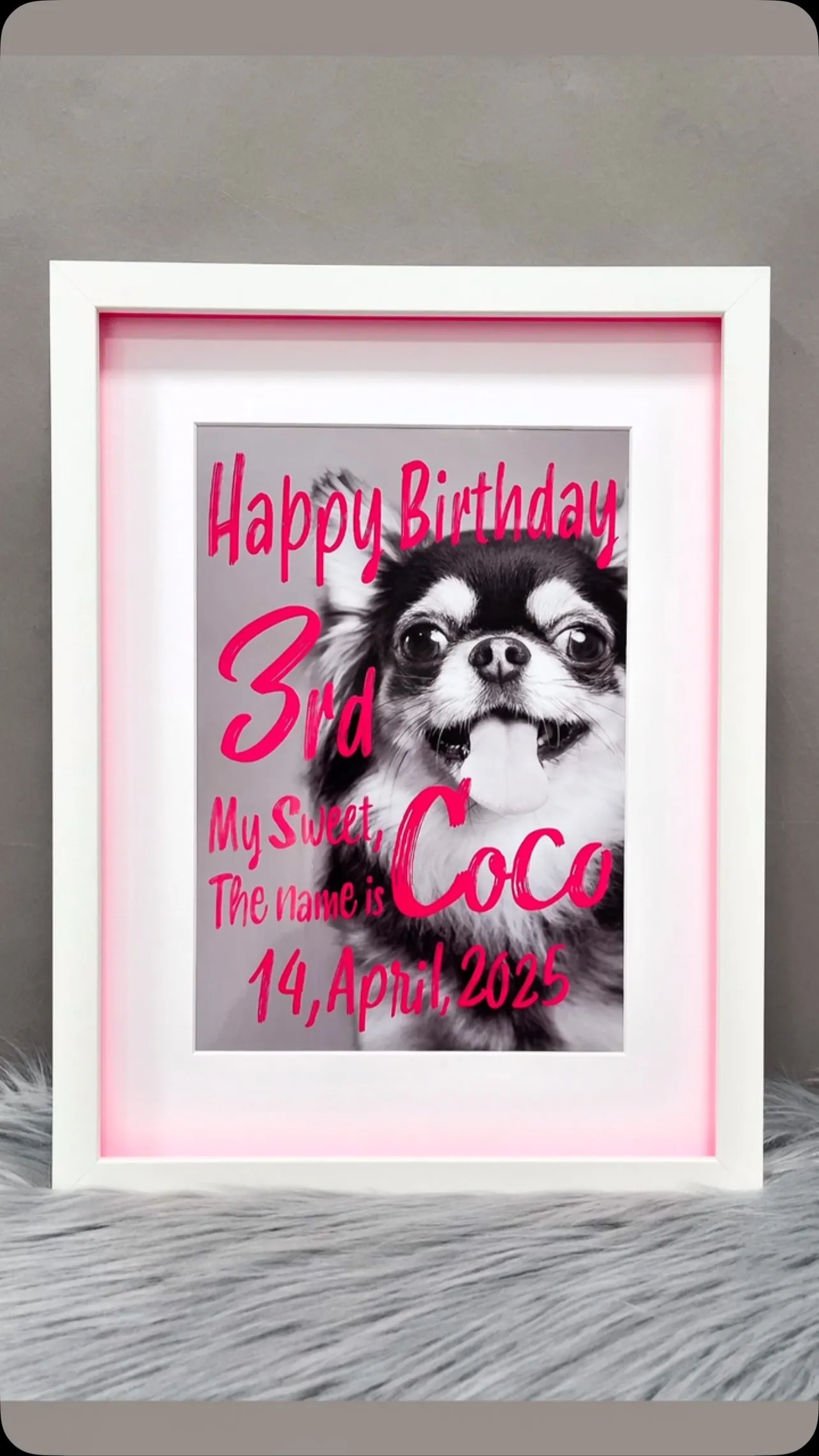 【ビビッドPainting ARTポスター／ネオンピンク／A...