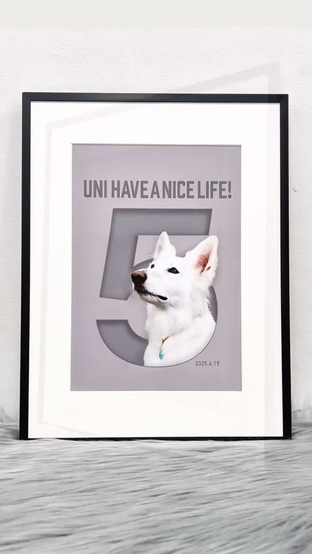 【アルファベットARTポスター／A4額縁／1頭デザイン】